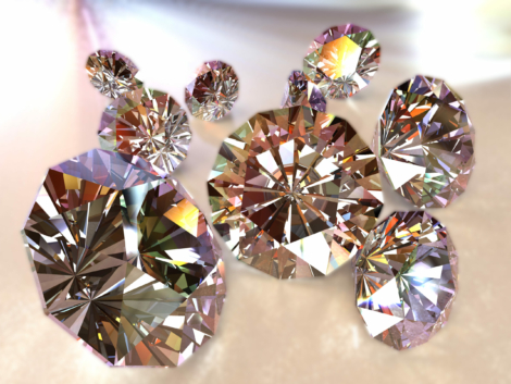 diamonds on colors background path included